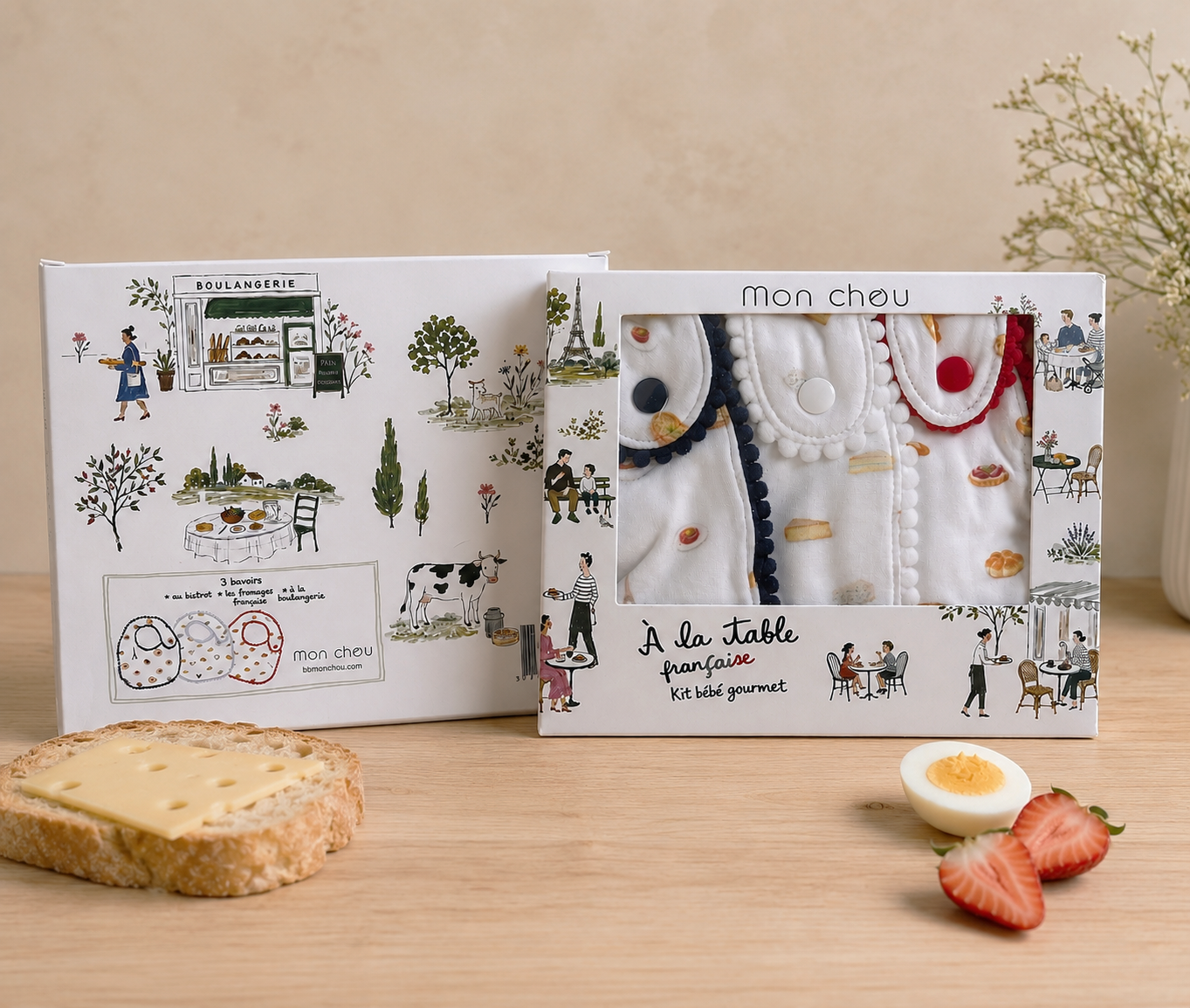 Kit bavoirs bébé - gastronomie française — photo 1