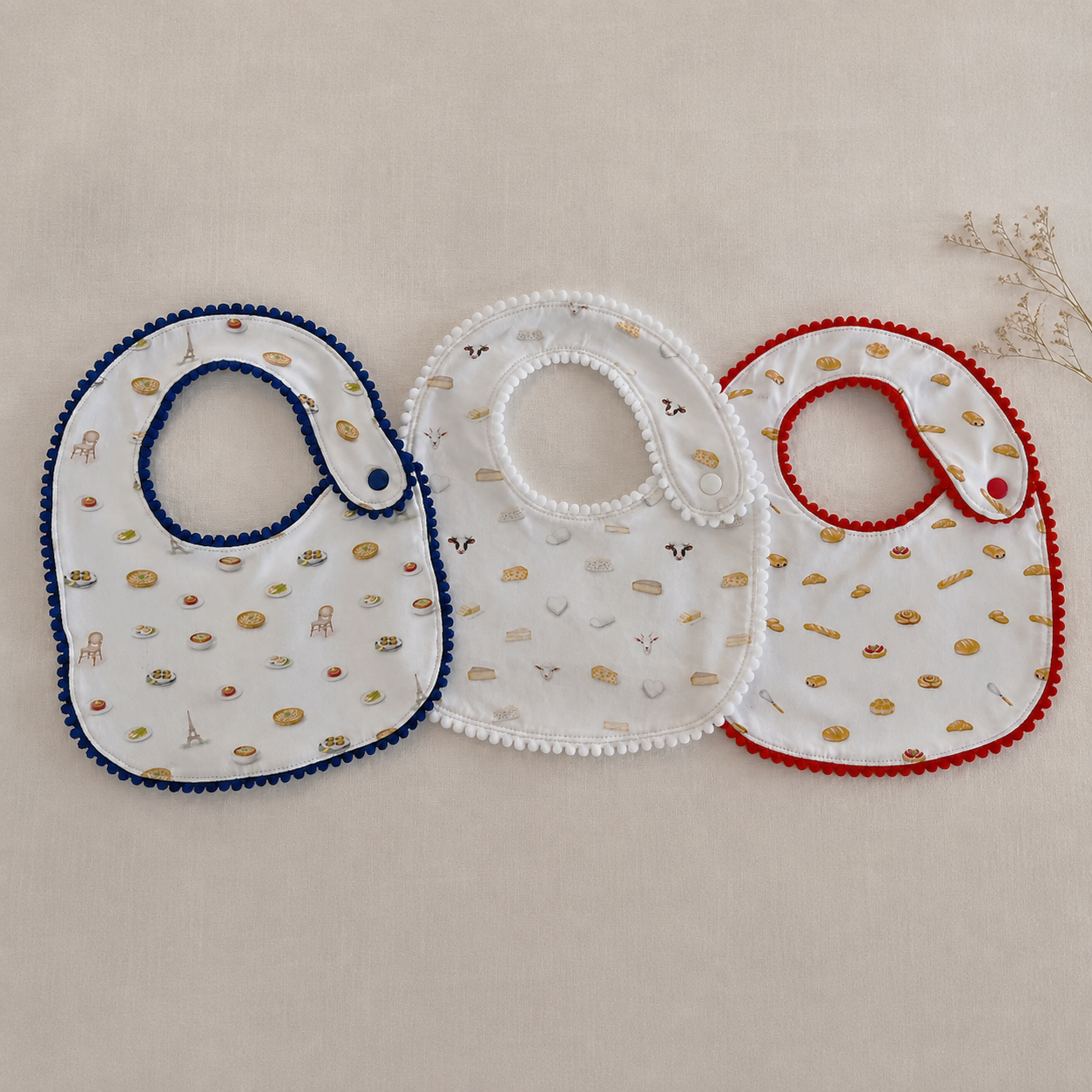 Kit bavoirs bébé - gastronomie française — photo 2